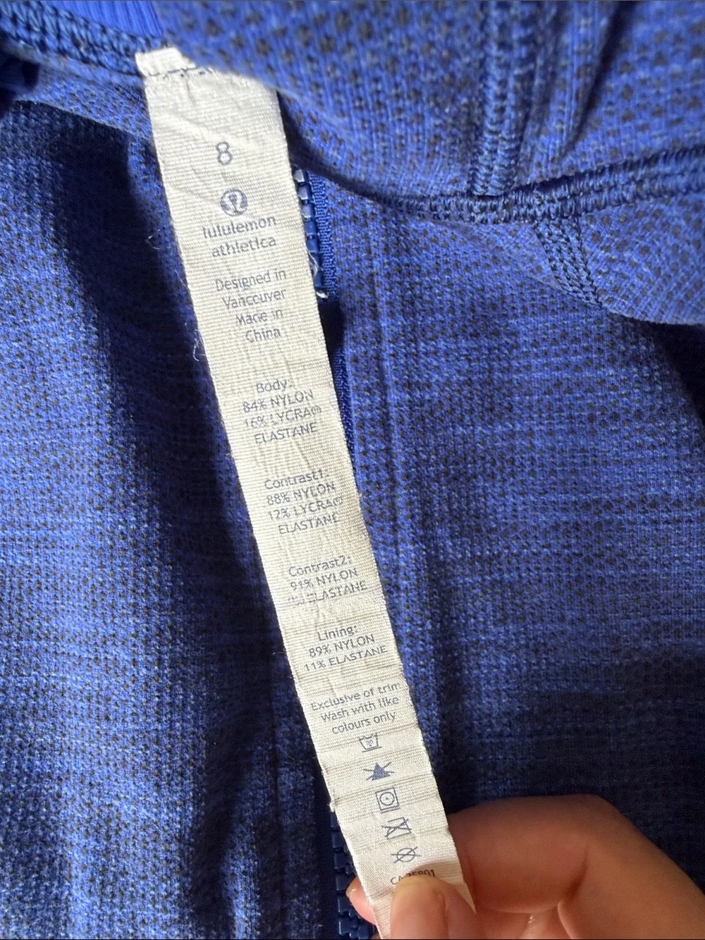Lululemon Daily Practice Jacket Diamond Jacquard Space Dye Sapphire Blue Naval ✨